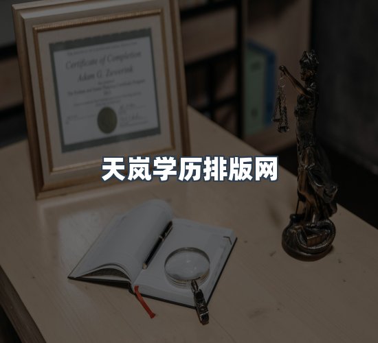 关于天岚学历排版网